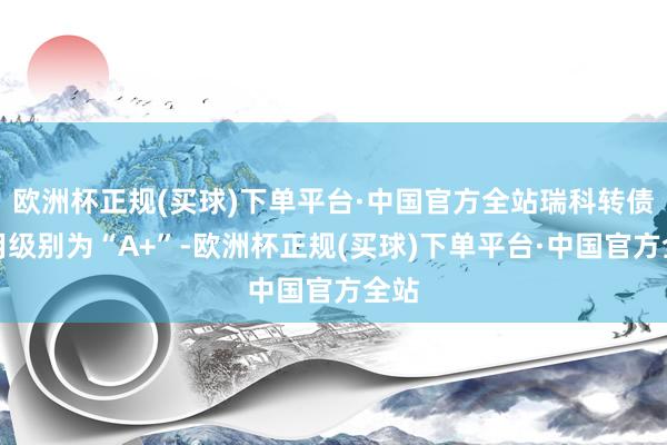 欧洲杯正规(买球)下单平台·中国官方全站瑞科转债信用级别为“A+”-欧洲杯正规(买球)下单平台·中国官方全站