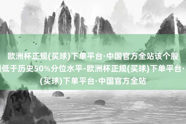 欧洲杯正规(买球)下单平台·中国官方全站该个股面前融资余额低于历史50%分位水平-欧洲杯正规(买球)下单平台·中国官方全站