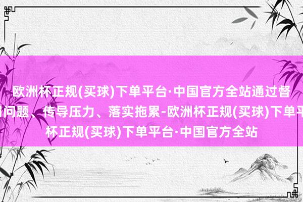 欧洲杯正规(买球)下单平台·中国官方全站通过督导发现问题、科罚问题、传导压力、落实拖累-欧洲杯正规(买球)下单平台·中国官方全站