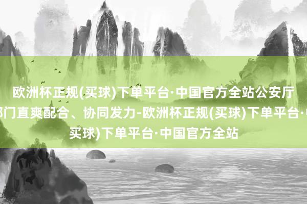 欧洲杯正规(买球)下单平台·中国官方全站公安厅与有关职能部门直爽配合、协同发力-欧洲杯正规(买球)下单平台·中国官方全站