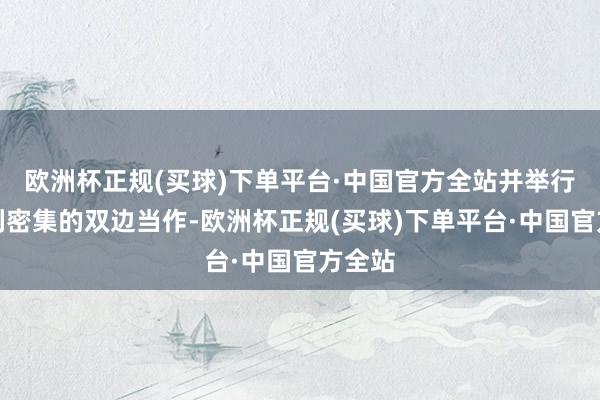 欧洲杯正规(买球)下单平台·中国官方全站并举行一系列密集的双边当作-欧洲杯正规(买球)下单平台·中国官方全站