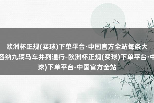 欧洲杯正规(买球)下单平台·中国官方全站每条大路宽度不错容纳九辆马车并列通行-欧洲杯正规(买球)下单平台·中国官方全站