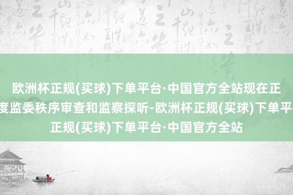 欧洲杯正规(买球)下单平台·中国官方全站现在正罗致中央纪委国度监委秩序审查和监察探听-欧洲杯正规(买球)下单平台·中国官方全站